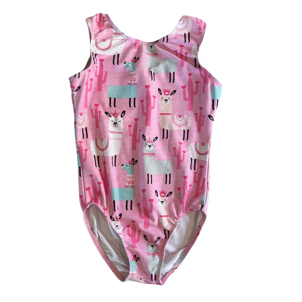 Destira Llamas and Cactus Pink Athletic Gymnastics Leotard Girls Size Child Med